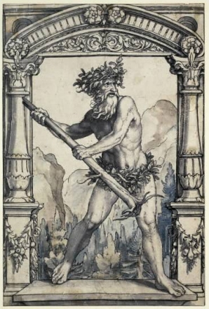 Woodwose (Wild Man) by Hans Holbein the Younger (in British Museum)