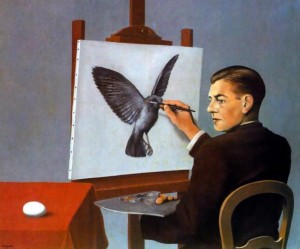 La Clairvoyance by Rene Magritte (1936) Galerie Isy Brachot, Brussels