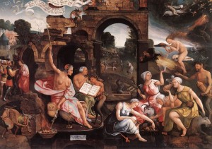 Depiction of the Biblical story of Saul and the Witch of Endor by William Sydney Mount (1828)