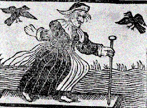 Typical depiction of a Medieval European witch