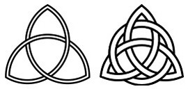 The triquetra is used to symbolize the Wiccan Triple Goddess